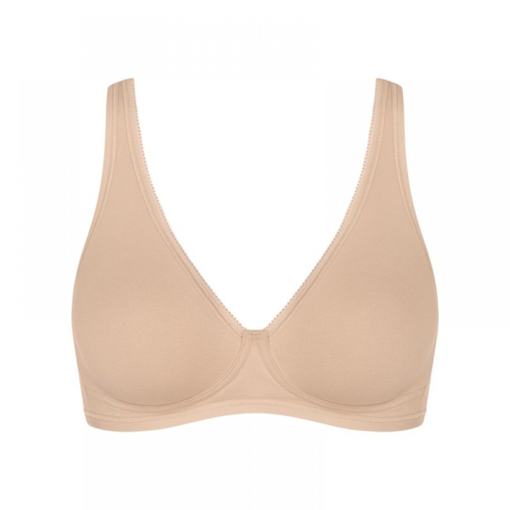 Sloggi Basic+Classic Comfort Top, Γυναικείο Τοπ Σουτιέν χωρίς μπανέλα, ΜΠΕΖ