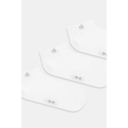 Calvin Klein 701234369-004, Γυναικείες Κάλτσες Set 3 ζευγάρια με logo για sneakers, ΑΣΠΡΟ