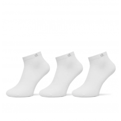 Calvin Klein 701234369-004, Γυναικείες Κάλτσες Set 3 ζευγάρια με logo για sneakers, ΑΣΠΡΟ