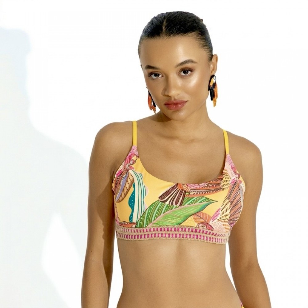 Bluepoint 26066056-08 , Γυναικείο Μπούστο Bikini Top "HOT TROPIC", ΚΙΤΡΙΝΟ