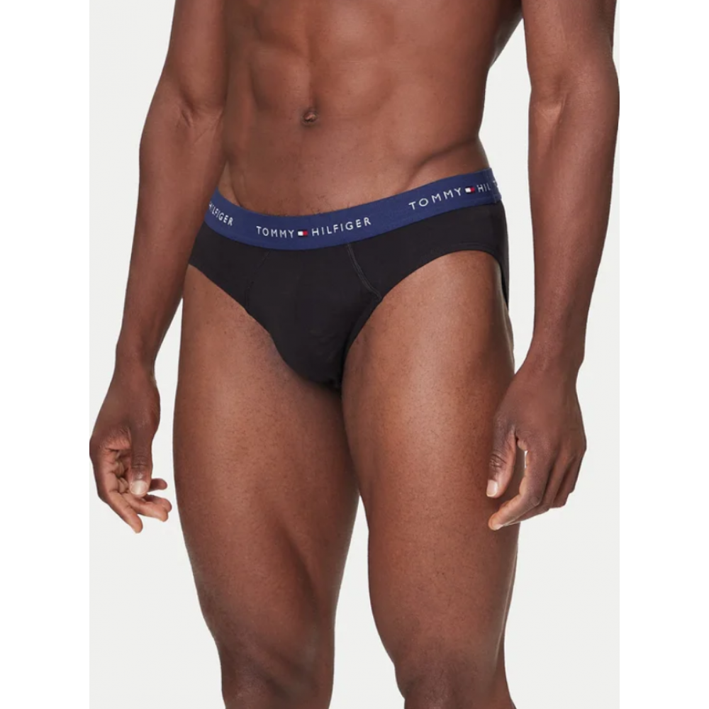 TOMMY HILFIGER UM0UM03471-0TR, Ανδρικά Βαμβακερά Σλιπ 3 pack, ΜΑΥΡΟ