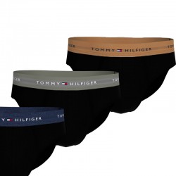 TOMMY HILFIGER UM0UM03471-0TR, Ανδρικά Βαμβακερά Σλιπ 3 pack, ΜΑΥΡΟ