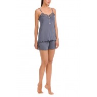 Vamp 12152, Γυναικείο Babydoll  από Micromodal με πλάτη δαντέλα, IDIGO