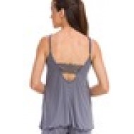 Vamp 12152, Γυναικείο Babydoll  από Micromodal με πλάτη δαντέλα, IDIGO