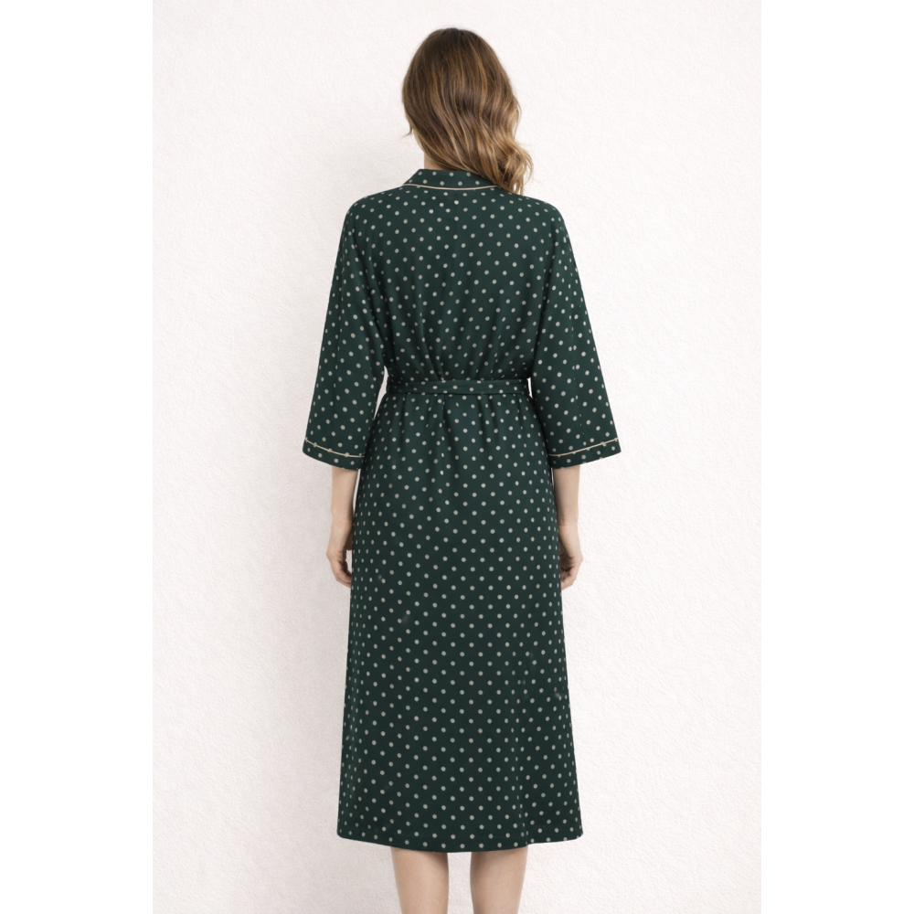 Vamp 13219, Γυναικεία Ρόμπα από micromodal, Σταυρωτή με ζώνη, ΚΥΠΑΡΙΣΣΙ