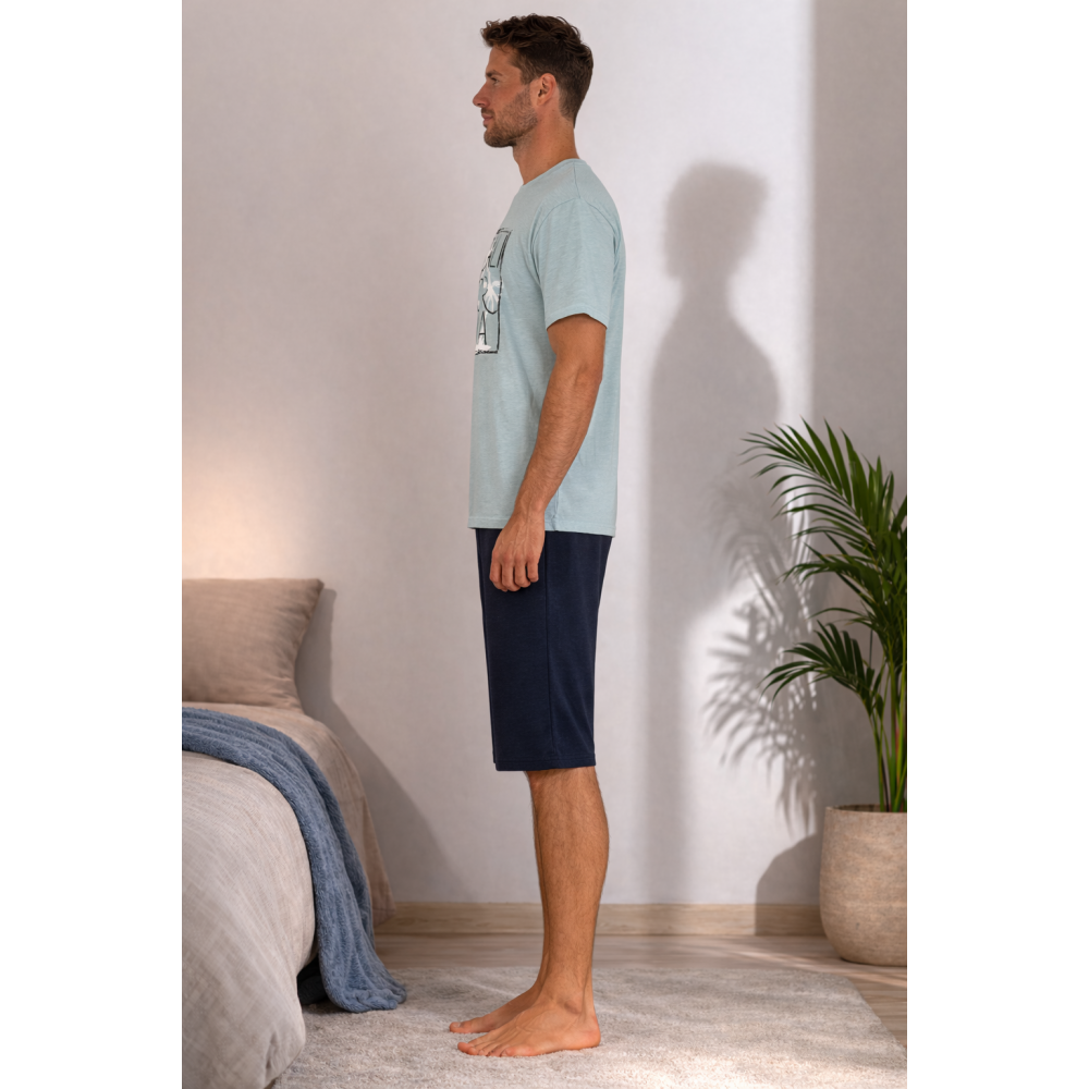 Ανδρική Πυζάμα με τύπωμα  "CALIFORNIA" Relax 2321094  σετ 3 τεμαχίων