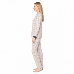 Jeannette 25102  Γυναικεία Πυτζάμα Φούτερ με πατιλέτα, ΠΟΥΔΡΑ