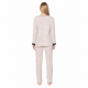 Jeannette 25102  Γυναικεία Πυτζάμα Φούτερ με πατιλέτα, ΠΟΥΔΡΑ