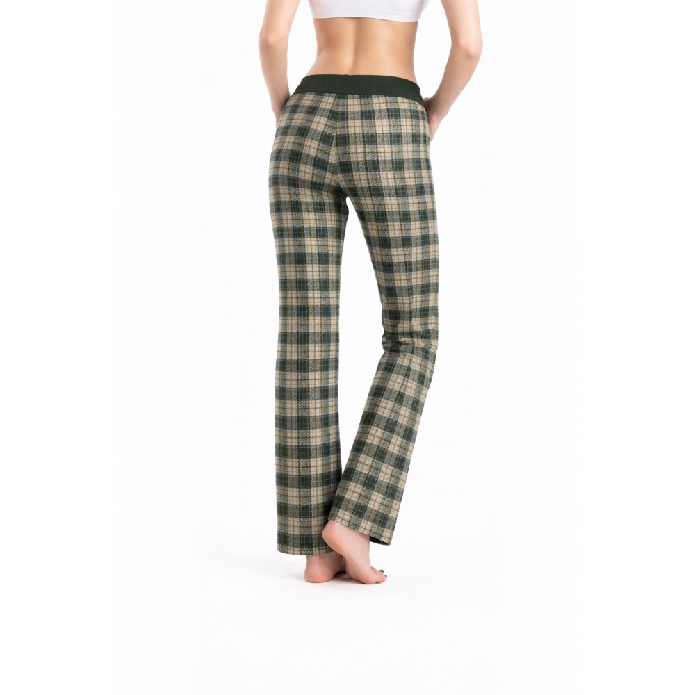 Relax 2823028, Γυναικείο Παντελόνι Πυζάμας Βαμβακερό με πλαϊνές τσέπες ΠΡΑΣΙΝΟ