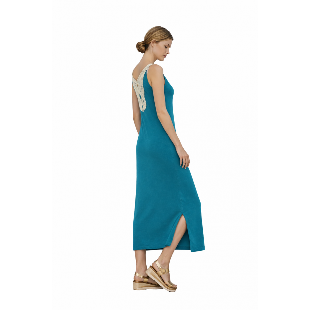 Μακρύ φόρεμα Vamp 3326, με δαντέλα στην πλάτη ΠΕΤΡΟΛ