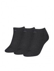 Calvin Klein 701234369-001,  Γυναικείες Κάλτσες Set 3 ζευγάρια με logo για sneakers, ΜΑΥΡΑ