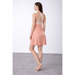 Νυχτικό Pink Label 495, με εντυπωσιακή πλάτη και λεπτομέρειες από δαντέλα, ΣΟΜΟΝ