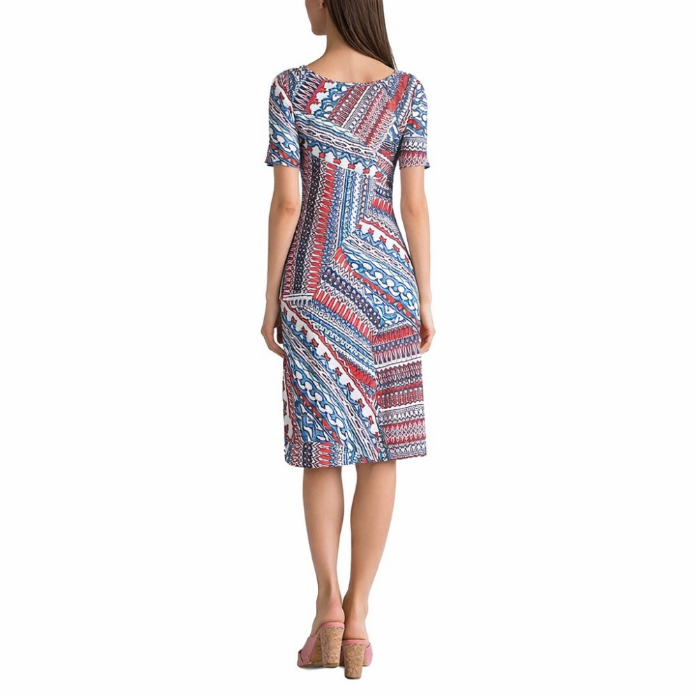 Φόρεμα Vamp 5826, με κοντό μανίκι, MULTI COLOR