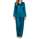 Miss Rosy 6086,  Γυναικεία Σατέν Πυζάμα με κουμπιά, ΠΕΤΡΟΛ
