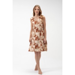 Pen-ky Lingerie 65258C4, Γυναικείο Φόρεμα Βισκόζι με ώμο, ΣΟΚΟΛΑ