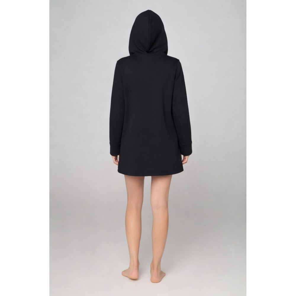 Jeannette 7134,  Ζακετάκι με κουκούλα και φερμουάρ, ΜΑΥΡΟ