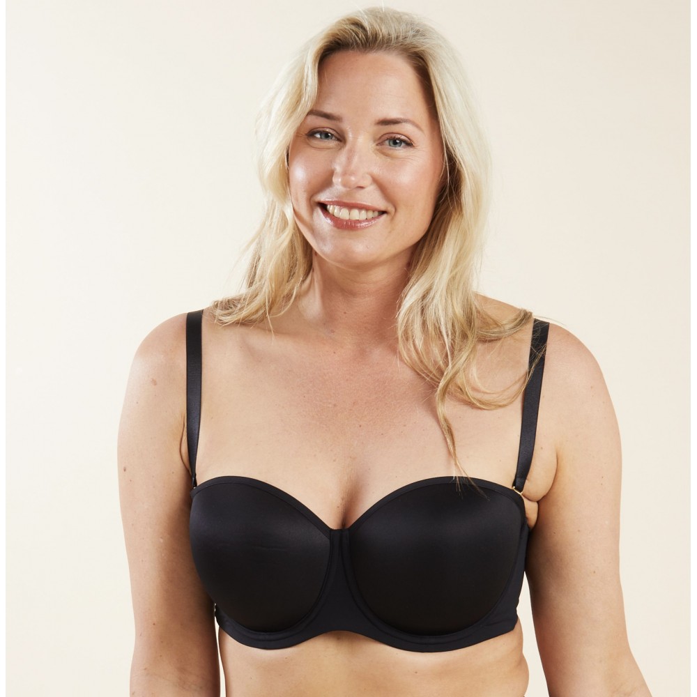 Σουτιέν Στράπλες για μεγάλο στήθος, Voluptina 804, ΜΑΥΡΟ