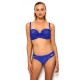 Στράπλες Blu4U 836658D, cup  D, με δαντέλα μπλέ σε εκρού φόντο, προφορμαρισμένο με μπανέλα