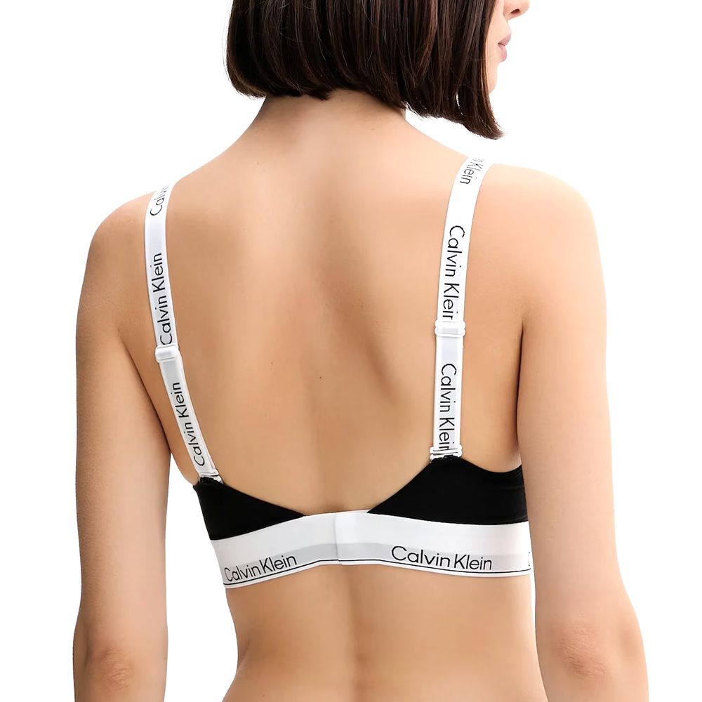 Calvin Klein LV00QF8504-UB1, Lightly Lined Bralette Μπουστάκι με φαρδιά τιράντα, ΜΑΥΡΟ