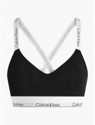 Calvin Klein LV00QF8504-UB1, Lightly Lined Bralette Μπουστάκι με φαρδιά τιράντα, ΜΑΥΡΟ
