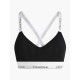 Calvin Klein LV00QF8504-UB1, Lightly Lined Bralette Μπουστάκι με φαρδιά τιράντα, ΜΑΥΡΟ