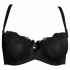 Σουτιέν Μπαλκονέ για μεγάλο στήθος Miss Rosy 868,  χωρίς ενίσχυση, ΜΑΥΡΟ