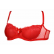 Σουτιέν Μπαλκονέ για μεγάλο στήθος Miss Rosy 868,  χωρίς ενίσχυση, ΚΟΚΚΙΝΟ