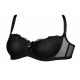 Σουτιέν Μπαλκονέ για μεγάλο στήθος Miss Rosy 868,  χωρίς ενίσχυση, ΜΑΥΡΟ