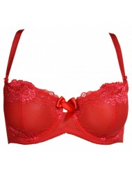 Σουτιέν Μπαλκονέ για μεγάλο στήθος Miss Rosy 868,  χωρίς ενίσχυση, ΚΟΚΚΙΝΟ