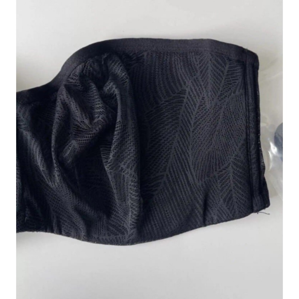 Voluptina 940-NOIR, Σουτιέν Strapless Bandeau χωρίς ραφές, με μπανέλα ΜΑΥΡΟ