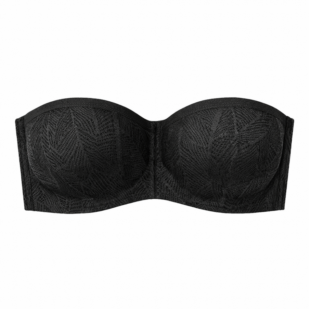 Voluptina 940-NOIR, Σουτιέν Strapless Bandeau χωρίς ραφές, με μπανέλα ΜΑΥΡΟ