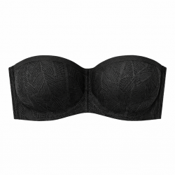 Voluptina 940-NOIR, Σουτιέν Strapless Bandeau χωρίς ραφές, με μπανέλα ΜΑΥΡΟ