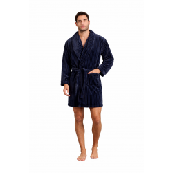 Rafael A5511 Ανδρική Ρόμπα Σταυρωτή  Fleece, Μπλέ Σκούρο