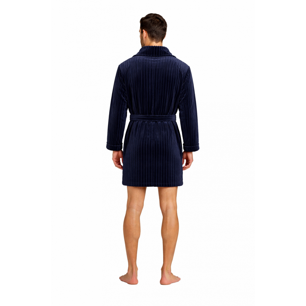 Rafael A5511 Ανδρική Ρόμπα Σταυρωτή  Fleece, Μπλέ Σκούρο