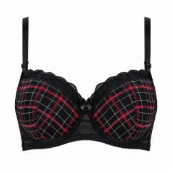 Σουτιέν Graziella  Miss Rosy 106 cup D,E σε συνδυασμό καρό και δαντέλας