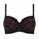 Σουτιέν Graziella  Miss Rosy 106 cup D,E σε συνδυασμό καρό και δαντέλας