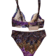 Set Μαγιό Bikini  Bilitis PR028 GOLD PURPLE,  με μπανέλα και χωρίς επένδυση