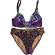 Set Μαγιό Bikini  Bilitis PR028 GOLD PURPLE,  με μπανέλα και χωρίς επένδυση