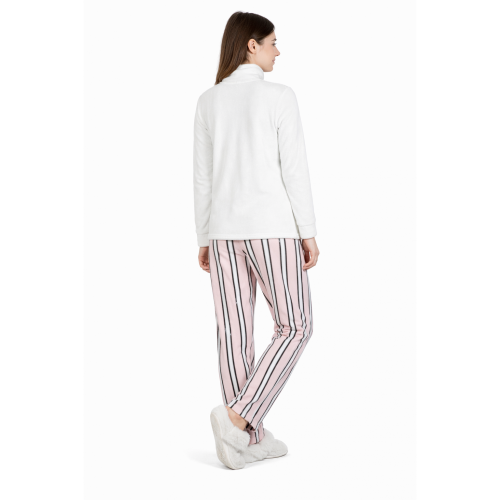 Fleece Γυναικεία Πυζάμα Stylosa 26Z441 με σχέδιο "γάτα"