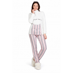 Fleece Γυναικεία Πυζάμα Stylosa 26Z441 με σχέδιο "γάτα"