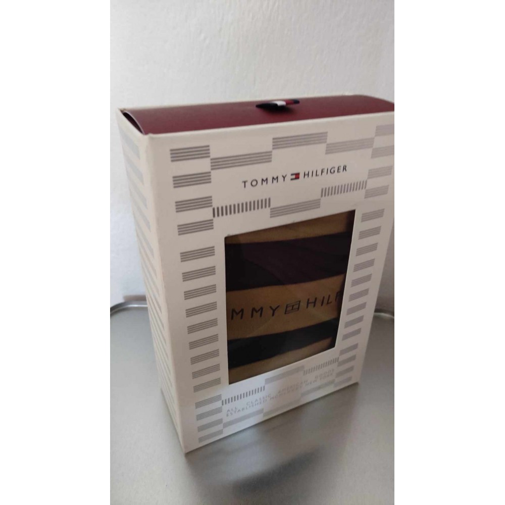 Tommy Hilfiger 3p TRUNK METALLIC WB UM0UM03411-0TU, Σετ 3 Μπόξερ με μεταλλιζέ λογότυπο σε συσκευασία Δώρου, ΜΠΛΕ ΣΚΟΥΡΟ