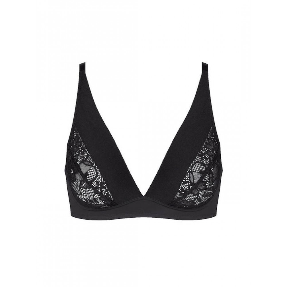 Γυναικεία Bralette Triumph Vivid Spotlight N χωρίς μπανέλα ΜΑΥΡΟ