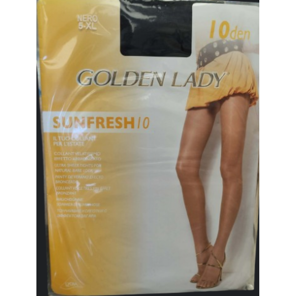 Golden Lady Sunfresh 10,  Γυναικείο Καλσόν 10 Den, ΜΑΥΡΟ