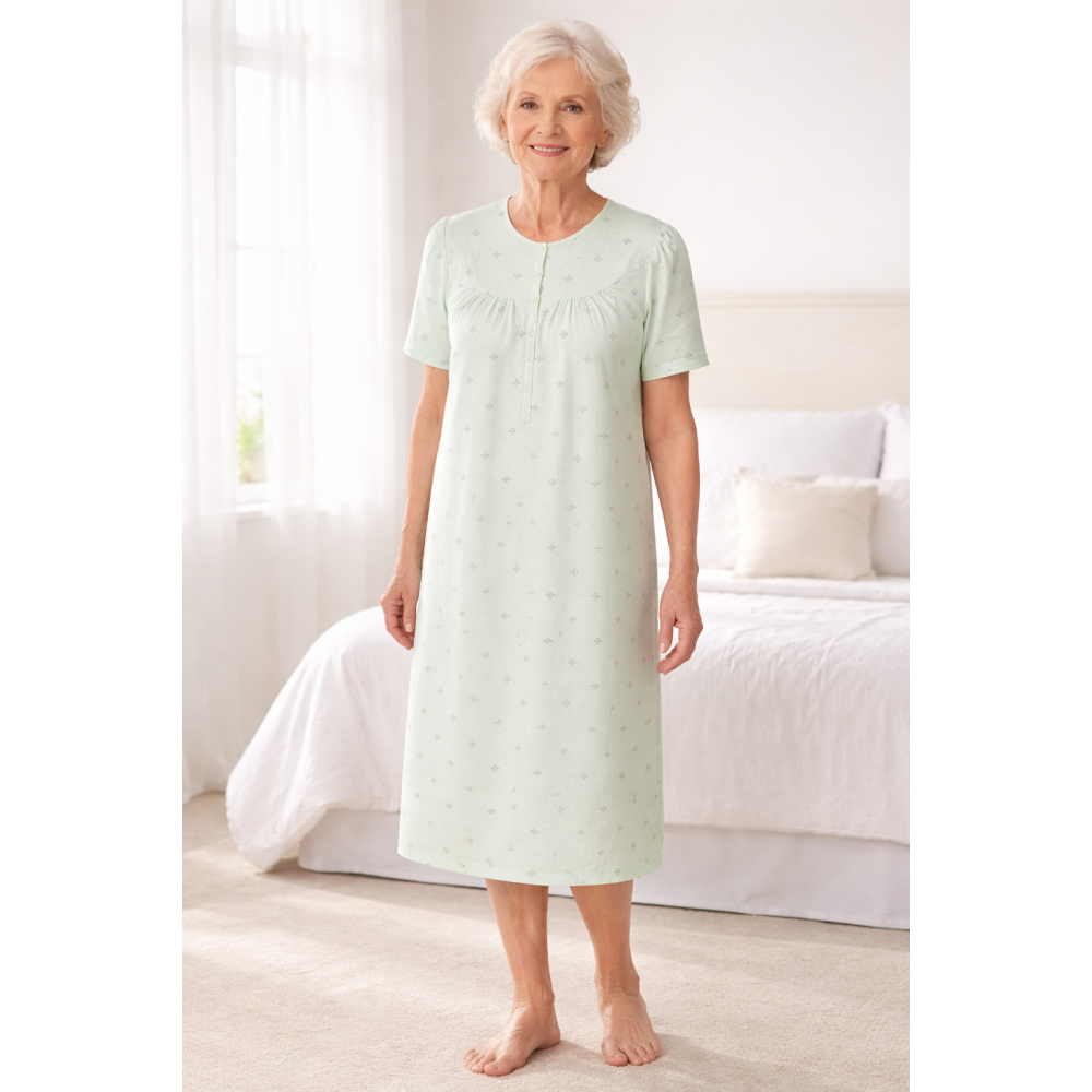 Triumph Βαμβακερό Νυχτικό για Καλοκαίρι Light Blue/Green Timeless NDK 2Pack