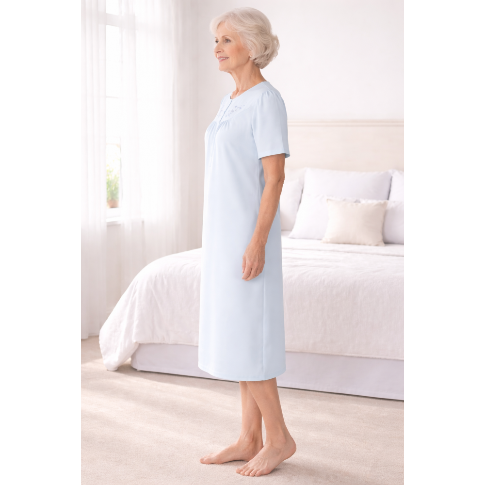 Triumph Βαμβακερό Νυχτικό για Καλοκαίρι Light Blue/Green Timeless NDK 2Pack