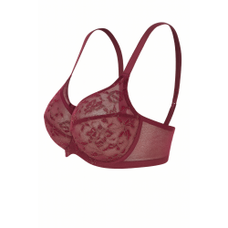 Σουτιέν για μεγάλο στήθος cup E, F, Miss Rosy E793, ΜΠΟΡΝΤΟ