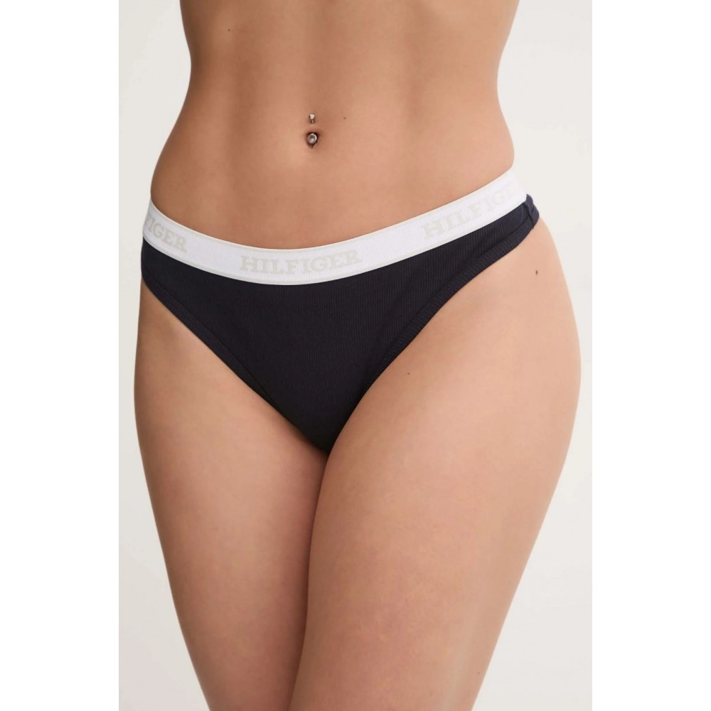 Tommy Hilfiger UW0UW05539-DW5 , Γυναικείο Κυλοτάκι Thong με φαρδύ λάστιχο, DESERT SKY