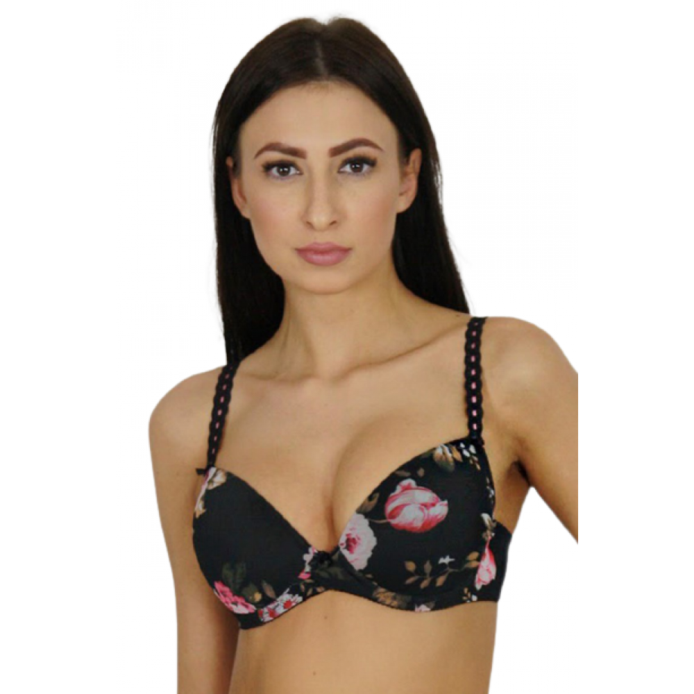 Miss Rosy MR-917  Σουτιέν Push Up cup B με διπλή ενίσχυση, FLORAL