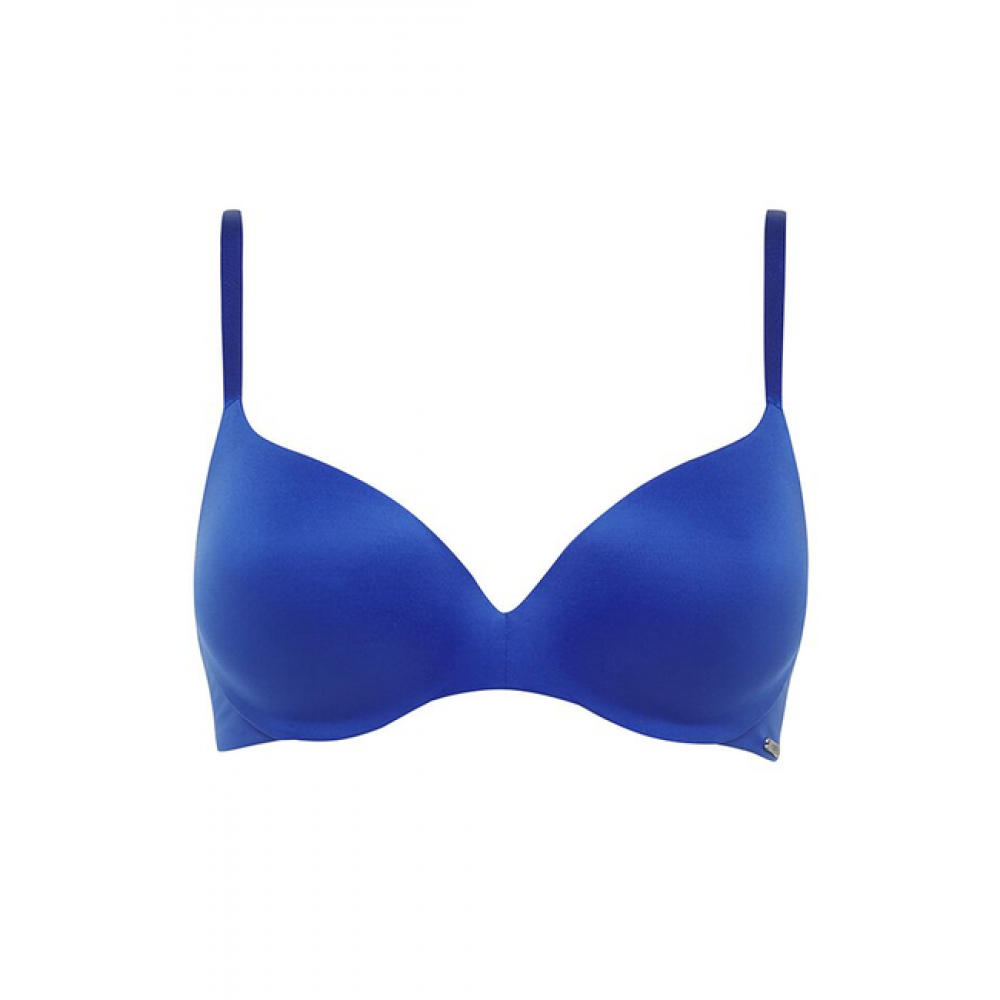 Sapph Comfort Light Push Up, Σουτιέν με μπανέλα χωρίς ραφές για μεγάλο στήθος,  COBALT BLUE