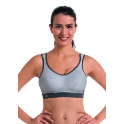 ANITA  5527-254, Αθλητικό Σουτιέν Extreme Control Sports Bra, χωρίς μπανέλα cup E, F, ΓΚΡΙ